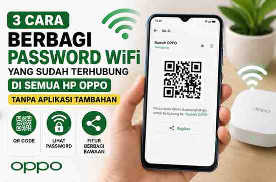 3 Cara Berbagi Password WiFi yang Sudah Terhubung di Semua HP Oppo Tanpa Aplikasi Tambahan