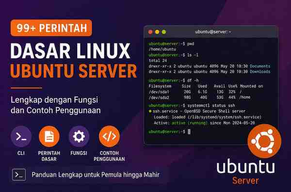 99+ Perintah Dasar Linux Ubuntu Server (CLI)
