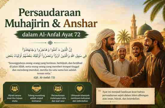 Surat Al-Anfal Ayat 72 Teks Arab, Latin, Terjemah, Tafsir dan Arti Perkata