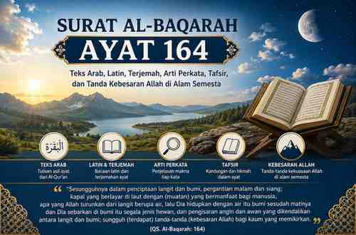 Surat Al-Baqarah Ayat 164 Teks Arab, Latin, Terjemah, Arti Perkata dan Tafsir