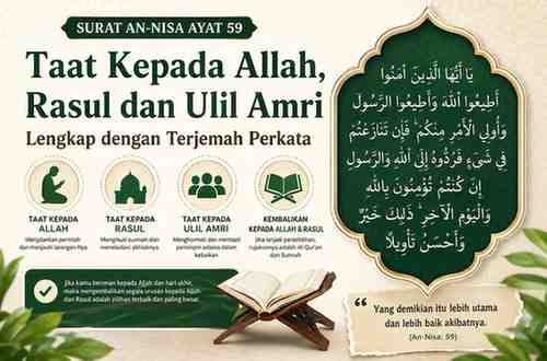Surat An Nisa Ayat 59 Lengkap dengan Terjemah Perkata