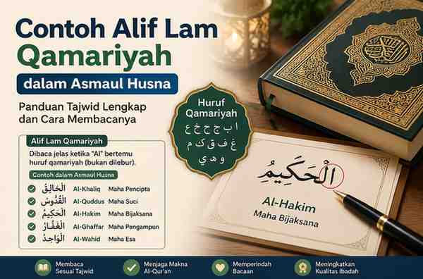 Contoh Alif Lam Qamariyah dalam Asmaul Husna
