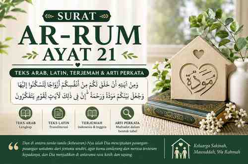 Surat Ar-Rum Ayat 21 Teks Arab dan Arti Perkata