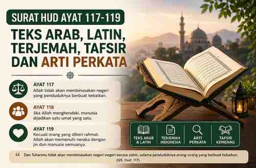 Surat Hud Ayat 117-119 Teks Arab, Latin, Terjemah, Tafsir dan Arti Perkata